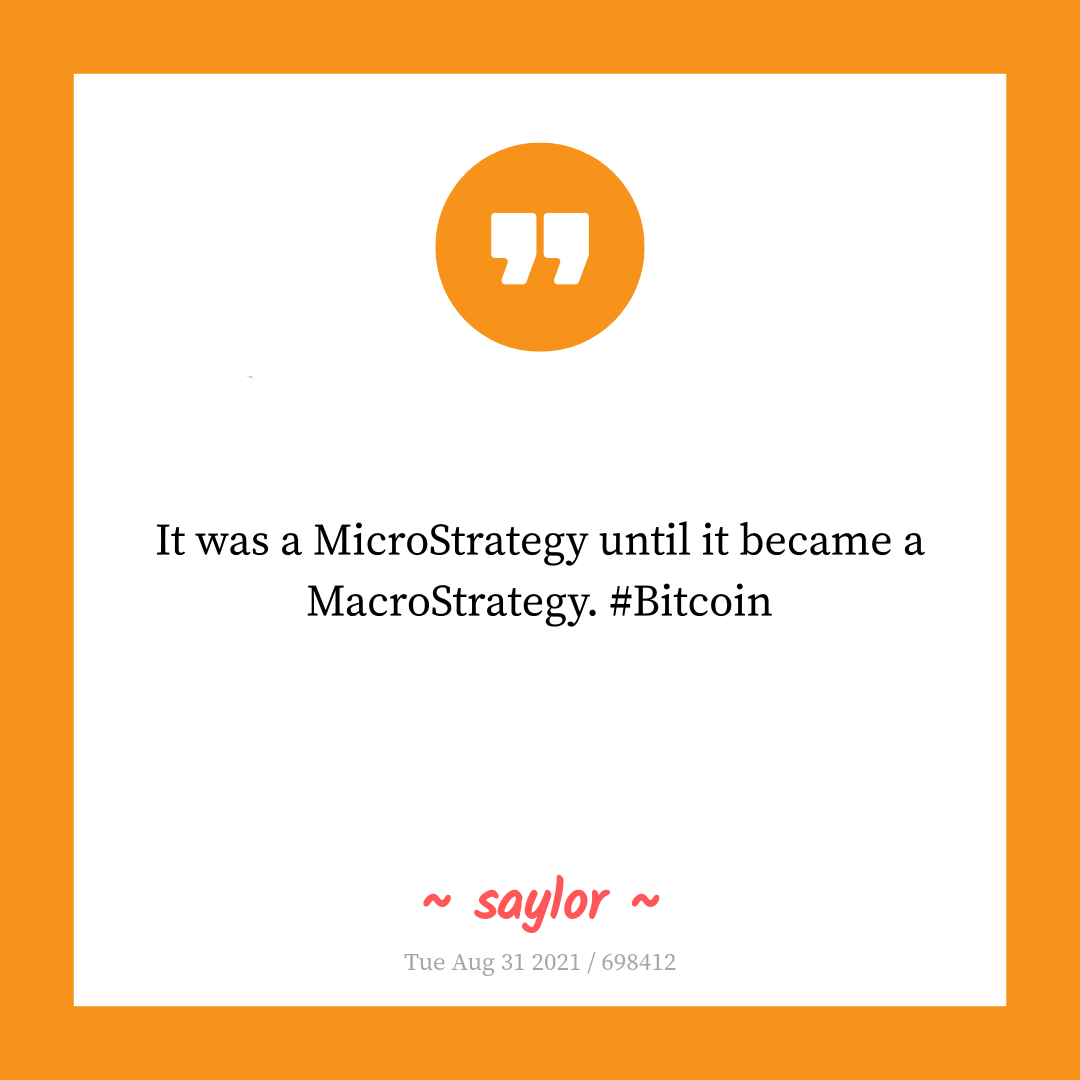It was a MicroStrategy until it became a MacroStrategy. #Bitcoin